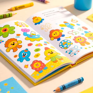 Livres <span class=keywords><strong>de</strong></span> coloriage personnalisés pour enfants, couverture souple à liaison parfaite, service d'impression <span class=keywords><strong>de</strong></span> livres <span class=keywords><strong>de</strong></span> coloriage Kawaii Toddler Crayon - Product Image 1