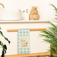 Asciugamano da Cucina in Microfibra Personalizzato, Riutilizzabile, Decorativo a Quadretti, Divertente per Bar e Regali di Inaugurazione Casa