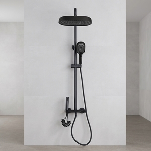 Puissant et moderne, ensemble de douche <span class=keywords><strong>piano</strong></span> 3 voies de type split, 40 pouces, avec jets pluie, brume et cascade, système de douche avec rail et robinet - Product Image 5