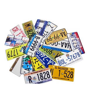 Recuerdo personalizado placa decorativa de metal y aluminio para vehículos, fábrica al por mayor producto personalizado placa de matrícula de <span class=keywords><strong>coche</strong></span> - Product Image 1