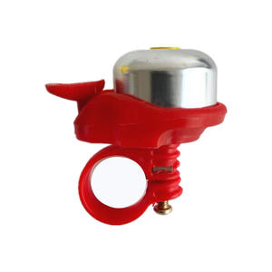 Mini timbre de bicicleta, timbre de pulgar rojo de aluminio y plástico, sonido fuerte, bocina para bicicleta de montaña con sonido claro para ciclismo - Product Image 1
