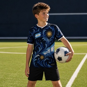 Camiseta de Fútbol Personalizada OEM para Niños y Jóvenes, Edición para Fanáticos con Logotipo por Transferencia Térmica, Nueva Camiseta de la Selección Nacional de <span class=keywords><strong>Argentina</strong></span> para la Copa Mundial 2026 - Product Image 1
