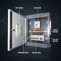 Armoire de compteur électrique intérieure personnalisable XM 220V 230V IP40 en acier métallique avec protection contre les surcharges pour boîtier d'appartement résidentiel