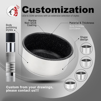 Ensemble de 4 casseroles en acier inoxydable avec poignée amovible, antiadhésives, empilables, pour cuisinière à induction, four à gaz, compatibles avec le four