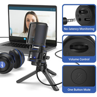 Offres Spéciales Studio Podcasting Gaming Micrfono Enregistrement de Flux De Bureau USB Micro À CONDENSATEUR Microphone