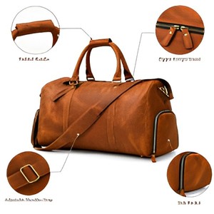 Luxury <b>Mens</b> Duffel <b>Bag</b> 22" Polyester Lining Large Capacity Travel Case for Gym Business <b>Weekender</b> Overnight - Product Image 4