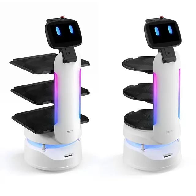 2026 Artificial Intelligence Assistant Programmable Retail Serving Home Humanoid Waiter Smart Food Delivery Robot