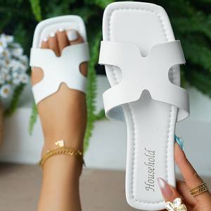 Sandalias Planas de Una Sola Tira para Mujer, Estilo Francés, Novedad 2026, Lindas, Antideslizantes, Suela Suave, para Vacaciones en la Playa, Venta al Por Mayor - Product Image 4