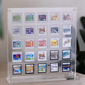 Support transparent en acrylique pour <span class=keywords><strong>Nintendo</strong></span> <span class=keywords><strong>DS</strong></span>/3DS, présentoir magnétique pour 25 cartouches, étui de présentation pour collection de jeux vidéo rétro, étui de présentation pour Switch - Product Image 1