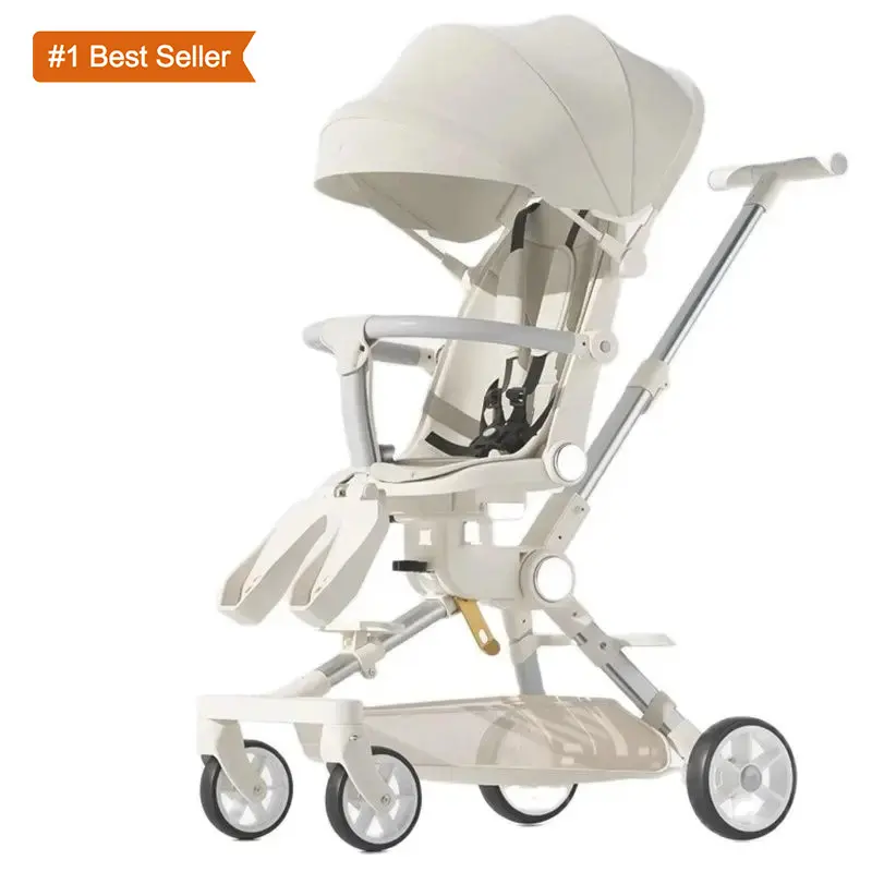 Istaride High Landscape Baby Stroller Light One-Button Folding Sitting and Lying Two-Way Implementation Coches Para Bebes