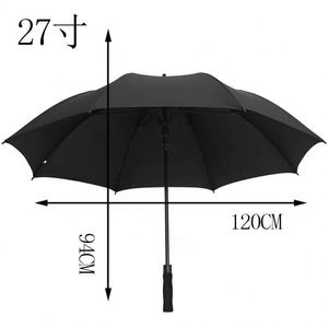 60 Inches 8 Ribs Fully Fiber Big <b>Large</b> Double Layer Canopy Strong Windproof Golf <b>Umbrella</b> China Suppliers - Product Image 3