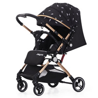 Baobaohao Poussettes 3 en 1, Walkers Porte-bébé de luxe/Pas cher Pliable Excellente Perméabilité Voir Poussette