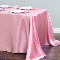 Nappe unie en satin, couverture de table en polyester lisse pour mariage, table de desserts, banquet d'hôtel, fête d'anniversaire, café, thé