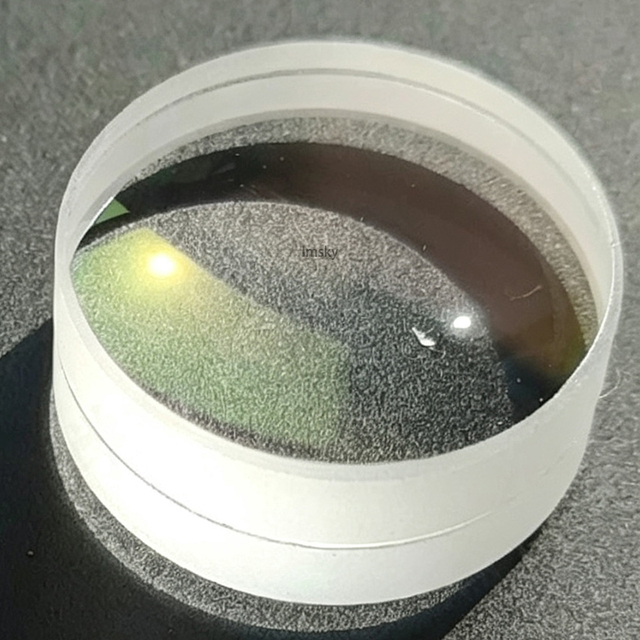 Optical Glass D12.7mm Focal Length 50mm Achromatic Double Glued Lens Visible Light Eyepiece Objective Lens With Green film