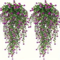 Guirlande de fleurs artificielles suspendues, fausse verdure, plante murale pour la décoration de la maison, des mariages, des balcons et des paniers