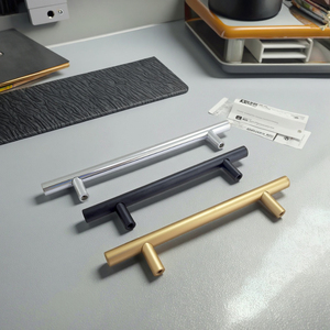 Kitchen Cabinet Dresser Drawer <strong>Door</strong> Handles 96mm Aluminum Alloy T-Bar Pulls Durable Warehouse Dining School Bedroom Hotel - Product Image 1
