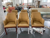 A8814 Ensemble table et chaise de salle à manger ronde en marbre moderne Centre rotatif pour la maison ou le bureau à domicile Hôtel Matériau métallique