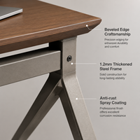 Bureau de travail moderne avec armoire de rangement, table de bureau double face en panneau E0 avec tiroir et étagère pour 4 personnes