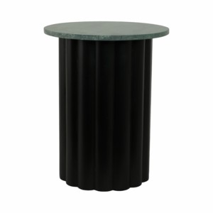Tavolino moderno con fianchi scanalati e piano in marmo per l'arredamento della casa - Product Image 1