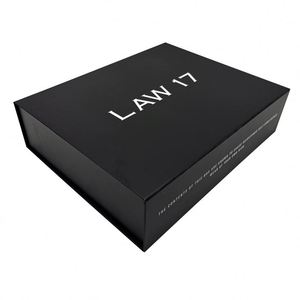 Hộp Quà Tặng Nam Châm Lật Phẳng Lớn Màu Đen Tùy Chỉnh Có Nắp Cứng Nam Châm Gấp Gọn Áo Thun Hộp Áo Hoodie Đóng Gói Quần Áo - Product Image 3