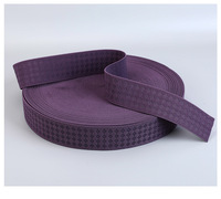 Les fabricants fournissent une ceinture élastique en jacquard violet 5CM-6CM Diamond Square Woven Technics pour vêtements et accessoires textiles pour la maison