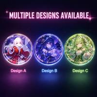 Badge LED Anime Personnalisé 52mm Lumineux Clignotant, Bouton Broche Personnage de Dessin Animé, Accessoire Cosplay pour Fans, Idéal pour Conventions et Événements