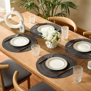 Napperons en coton tissé pour Table à manger en silicone pour mariage, brosse, napperons imperméables de style traditionnel, fournisseurs de papier personnalisés - Product Image 4