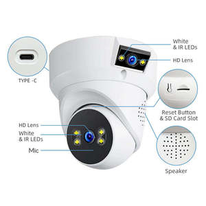 Cámara de Seguridad Inteligente con Doble Lente de 3MP+3MP, Vista Dual, WiFi 2.4GHz, Tipo Domo, con Giro e Inclinación, Tuya 2026 - Product Image 5