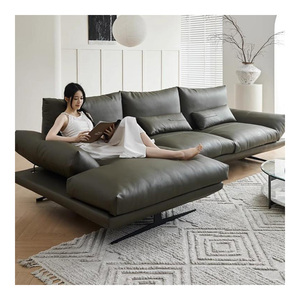 <span class=keywords><strong>Canapé</strong></span> italien à disque volant en <span class=keywords><strong>cuir</strong></span> de vachette de haute qualité pour le salon Villa <span class=keywords><strong>Canapé</strong></span> en <span class=keywords><strong>cuir</strong></span> en forme de bloc de tofu Canapés de salon nordiques - Product Image 1
