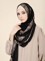 Voiles en mousseline mate de luxe personnalisés SWAN, hijabs dorés à estampage à chaud, foulards de marque, bandanas ethniques islamiques, hijabs musulmans