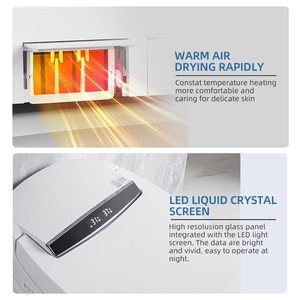 키돌럭스 110V 220V 유럽형 스마트 변기 2024년형 도기 바닥 설치형 거품 방패 UV 라이트 음성 제어 - Product Image 6