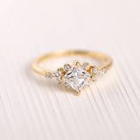 Nugget in argento 925 minimalista NATUNA fede nuziale promessa in oro Moissanite