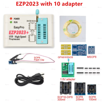 Programmeur USB haute vitesse SPI USB 2.0 pour puces EEPROM 24 25 93 et Flash BIOS 25 avec kit de brûleur à clip de socket SOP EZP2019