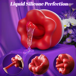 Vibrateur Rose Toys pour femmes, vibrateur clitoridien à léchage de langue avec 8 modes de vibration et de léchage, stimulateur pour le <span class=keywords><strong>plaisir</strong></span> féminin - Product Image 3