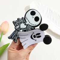 Aksesoris Rambut Harian Akrilik Ringan Bercahaya Halloween Kartun Anime Hantu Labu Mickey Jepit Rambut