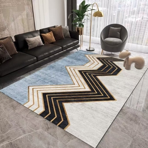 Fabrik Großhandel groß<span class=keywords><strong>e</strong></span> Matte moderne geometrische karierte Teppiche rutsch fester weicher Teppich für <span class=keywords><strong>Wohnzimmer</strong></span> Schlafzimmer Hotelzimmer - Product Image 4