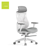 Chaises de bureau exécutives pivotantes ergonomiques en tissu maillé perforé de haute qualité avec repose-pieds