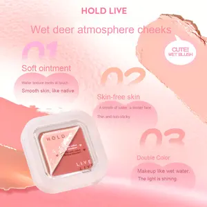 HL766 Paleta de rubor de doble uso Live Ligeramente hidratante Sensación de oxígeno Ojos <span class=keywords><strong>Agua</strong></span> dulce Brillante Mejilla Resaltar Crema Mineral Cara - Product Image 5