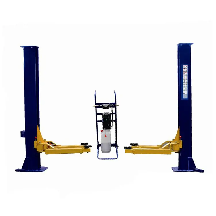 3t Manual Release System Movable Two Post Car Lift Double Cylinder Hydraulic Auto Hoist Vehicle Lifter