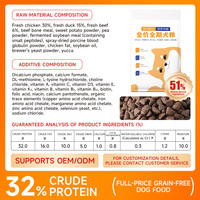 Makanan Anjing Kering Label Pribadi ODM Khusus untuk Anak Anjing Bebek Quinoa Dukungan Pertumbuhan Otot Bebas Biji-bijian Tinggi Protein Alami