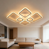 Plafonnier LED moderne minimaliste Salon Chambre à coucher Design géométrique carré Plafonnier