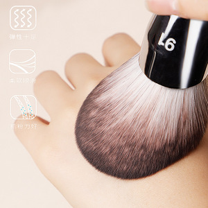 Silk Family Flame Powder <b>Brush</b> 2cm <b>Round</b> Natural Hair Foundation <b>Brush</b> Cangzhou Makeup <b>Brush</b> Set - Product Image 1