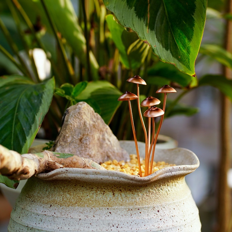 New Creative Metal Flowerpot Decoration Metal Mushroom Ground Decoration  Small Mushroom Bonsai Decoration for Garden Lawn| Alibaba.com