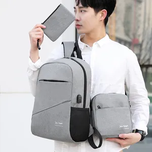 Fabrikdirektverkauf Kombinierter Laptop-Rücksack Dreiteiliger Koffer mit USB-Steuerung Rucksack hat zusätzlichen Wert Rucksack