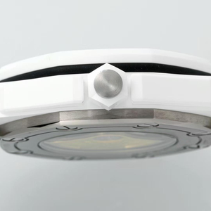 Relojes mecánicos de 42 mm, reloj automático de cerámica blanca de lujo para hombre, reloj de buceo con correa de goma, deportivo automático - Product Image 4