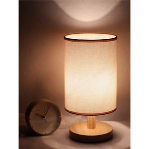 Lampe de table en bois minimaliste, base en bois massif, hauteur réglable, lumière chaude, lampe de chevet, style nordique, décorative - Product Image 4