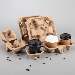 ที่วางแก้วกาแฟแบบพับได้ถาดใส่เครื่องดื่มเก็บความร้อนที่ใส่ถ้วยเครื่องดื่มแบบถอดได้พิมพ์ลายได้ตามต้องการ