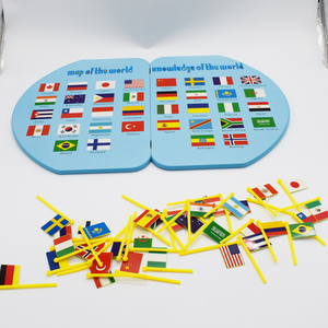 Giocattoli Educativi, Ausili <span class=keywords><strong>Didattici</strong></span>, Mappa 3D delle Bandiere in Legno - Product Image 2