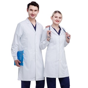 เสื้อโค้ทป้องกันไฟฟ้าสถิตย์สำหรับโรงพยาบาลเสื้อโค้ทสำหรับผู้ชายเสื้อโค้ทสำหรับห้องแล็บสีขาวออกแบบโลโก้ได้ตามต้องการ - Product Image 6