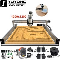 Nouvelle machine de découpe et de gravure CNC automatique 5KW pour le travail du bois et du métal, avec cadre de routeur CNC LEAD, idéale pour la fabrication de portes en bois et la sculpture sur bois.